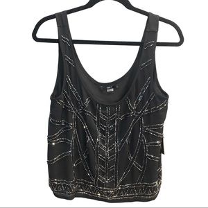 NWT TART Collections Sheer Beaded Crop Top